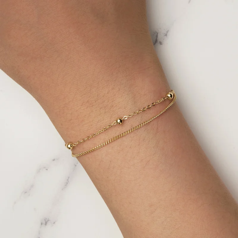 (Bild für) Pandora-Stil Goldperlen-Kettenarmband - SCB131-B - Ansicht 8