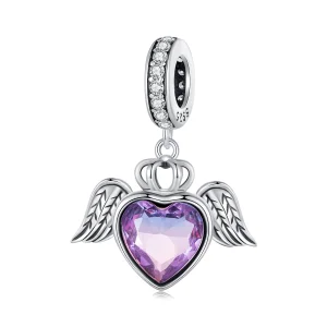 (Bild für) Pandora-Stil Herzförmige Flügel Anhänger - SCC2587