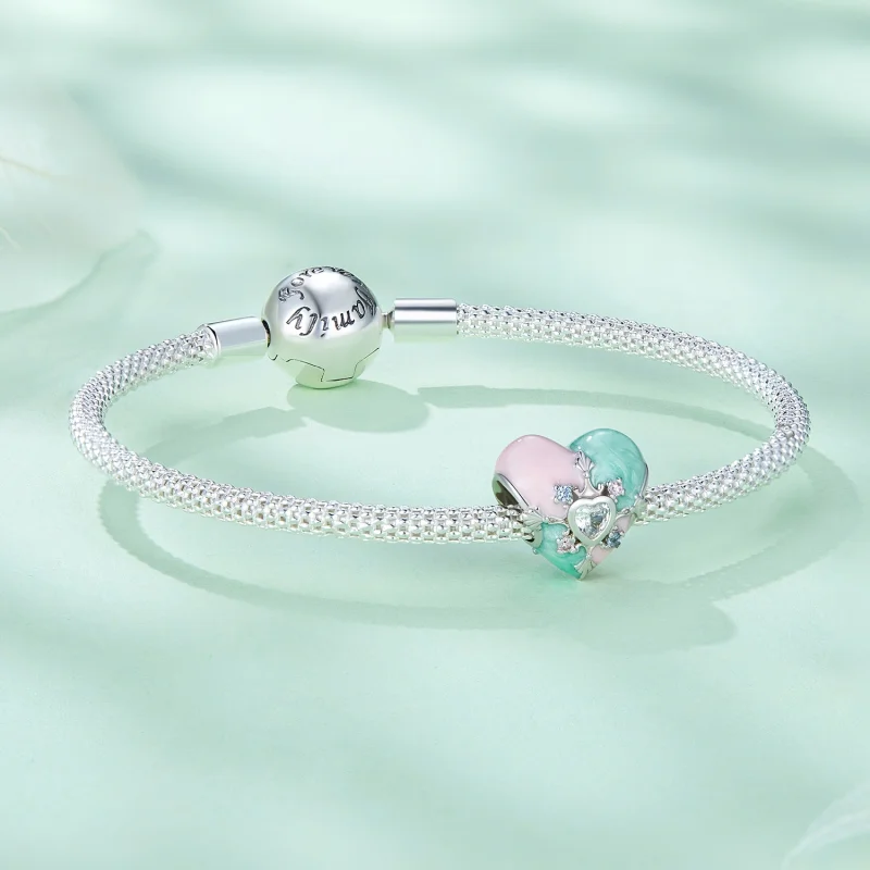 (Bild für) Pandora-Stil Herzförmiger Oster-Anhänger - BSC782 - Ansicht 5
