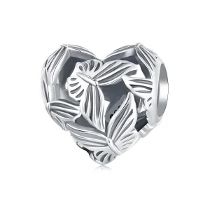 (Bild für) Pandora-Stil Herzförmiger Schmetterlings-Anhänger - SCC2576