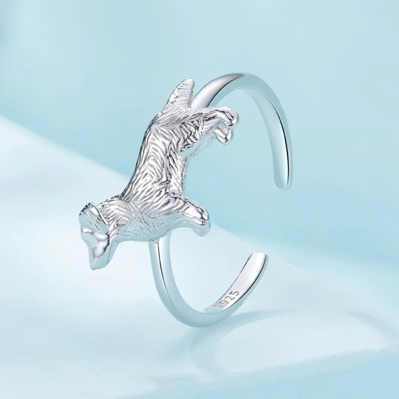 (Bild für) Pandora-Stil Kleiner Golden Retriever Öffnungsring - SCR952 - Ansicht 2