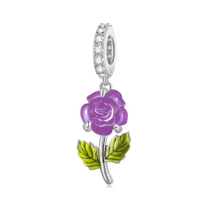(Bild für) Pandora-Stil Kristallrose-Anhänger - BSC824-VT