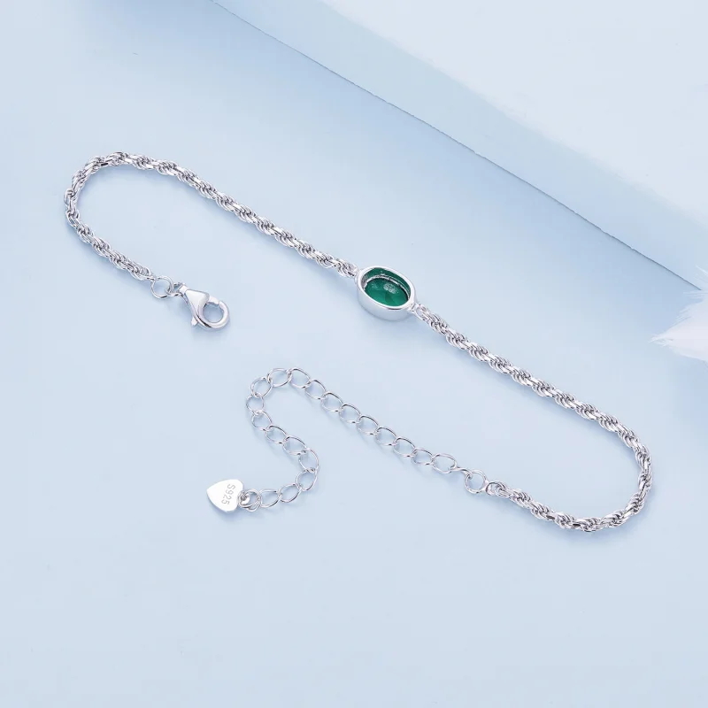 (Bild für) Pandora-Stil Leichter Luxus Grüner Zirkonia Chopard Armband - BSB116 - Ansicht 4