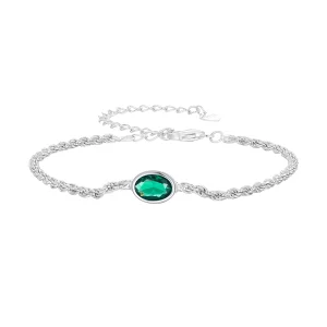 (Bild für) Pandora-Stil Leichter Luxus Grüner Zirkonia Chopard Armband - BSB116