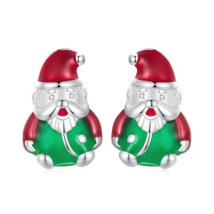 (Bild für) Pandora-Stil Leuchtende Weihnachts-Steckerohrringe im Dunkeln - BSE918