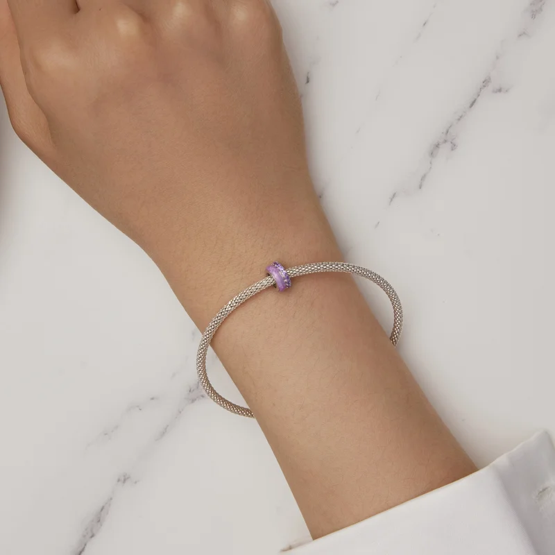 (Bild für) Pandora-Stil Lila Doppelschicht Silikon Abstandshalter - BSC883-VT - Ansicht 6