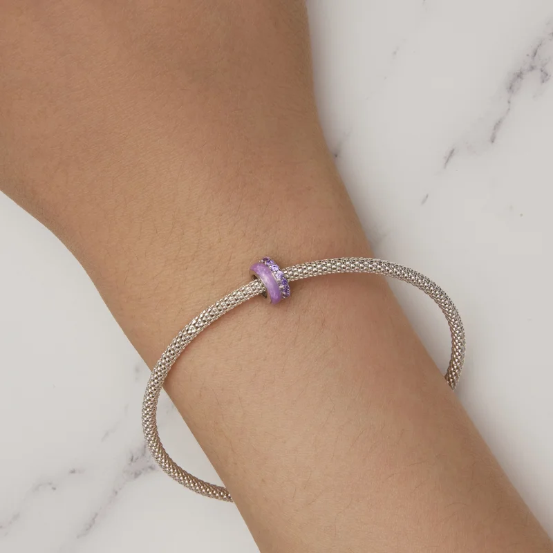 (Bild für) Pandora-Stil Lila Doppelschicht Silikon Abstandshalter - BSC883-VT - Ansicht 7