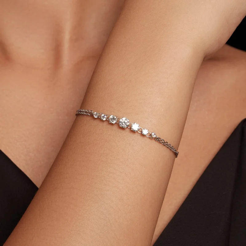 (Bild für) Pandora-Stil Moissanit-Armband (Ein Zertifikat) - MSB008 - Ansicht 4