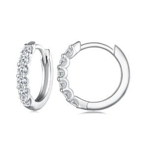 (Bild für) Pandora-Stil Moissanit-Reifohrringe - MSE029
