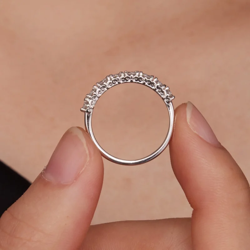 (Bild für) Pandora-Stil Muster Moissanit Ring (Ein Zertifikat) - MSR015 - Ansicht 7