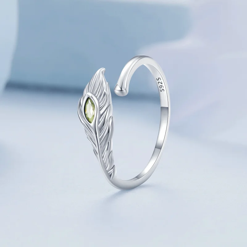 (Bild für) Pandora-Stil Pfauenfedern Offener Ring - BSR424 - Ansicht 2
