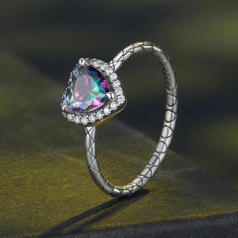 (Bild für) Pandora-Stil Retro-Herzring - BSR481 - Ansicht 2