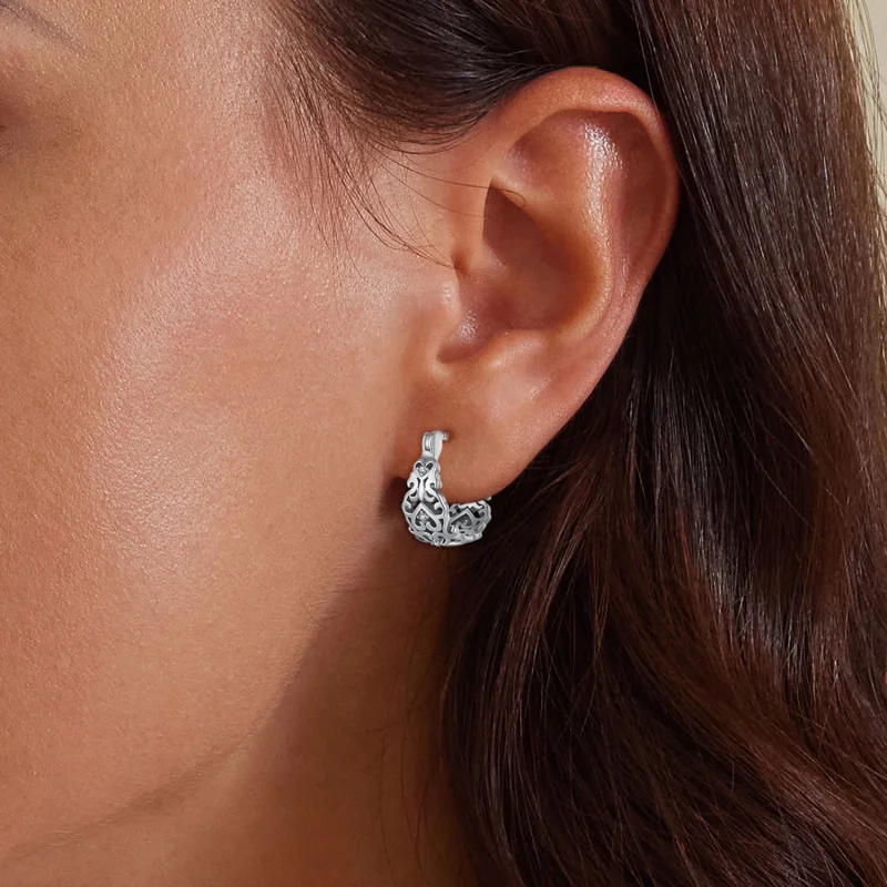 (Bild für) Pandora-Stil Retro-Muster Ohrringe - SCE1650 - Ansicht 5