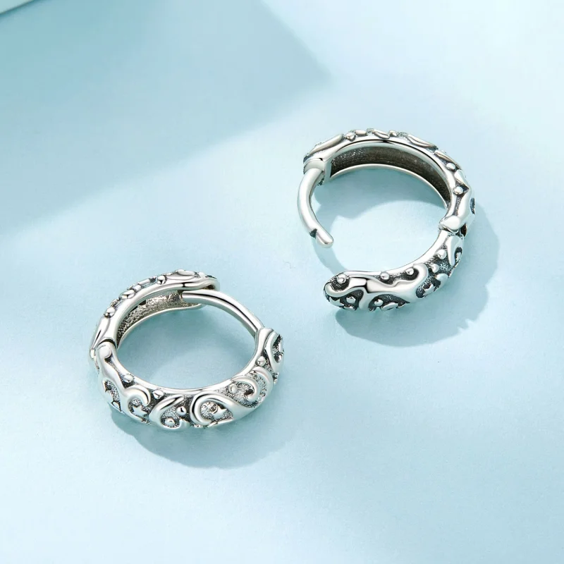 (Bild für) Pandora-Stil Retro-Muster Ohrringe - SCE1659 - Ansicht 4