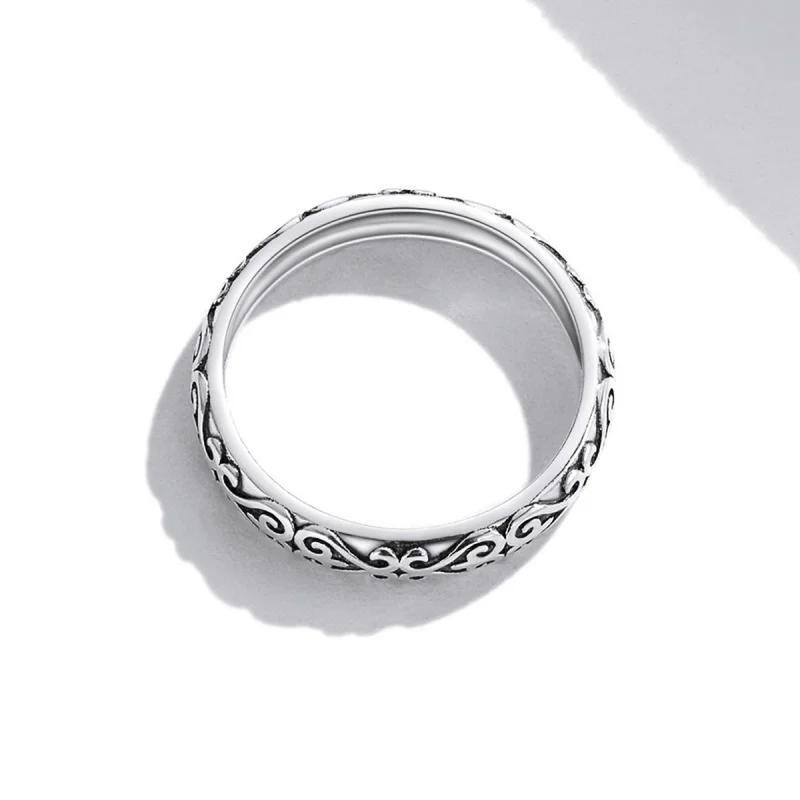 (Bild für) Pandora-Stil Retro-Prägemuster Offener Ring - SCR776 - Ansicht 3