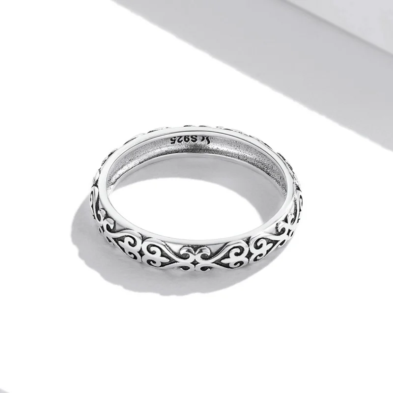 (Bild für) Pandora-Stil Retro-Prägemuster Offener Ring - SCR776 - Ansicht 4