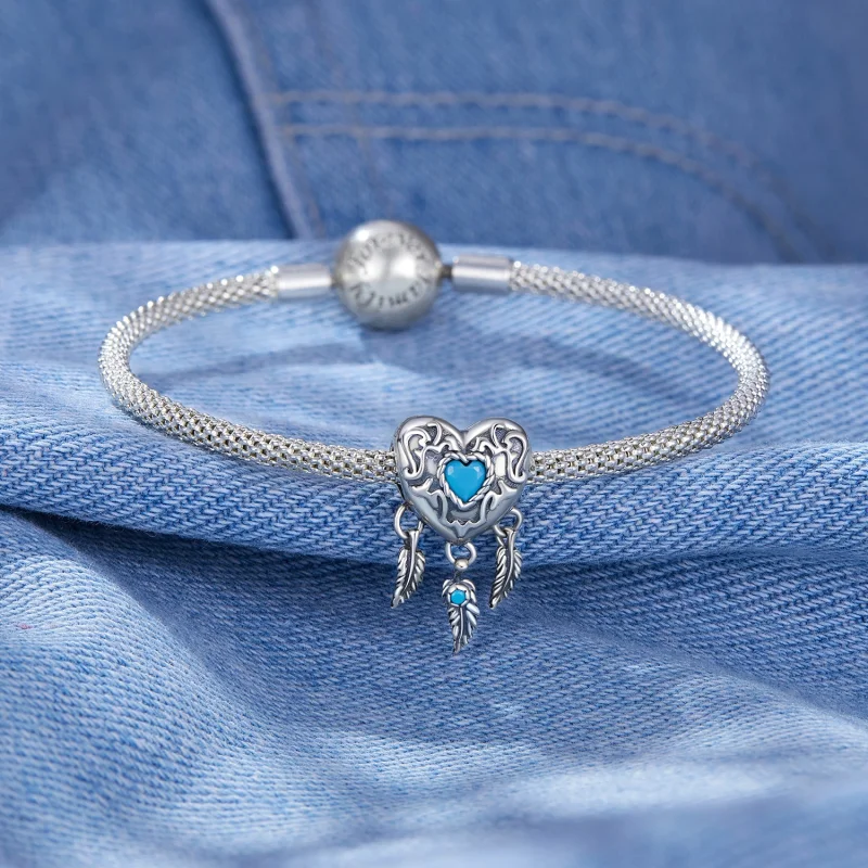 (Bild für) Pandora Stil Retro-Traumfänger-Anhänger - SCC2567 - Ansicht 3