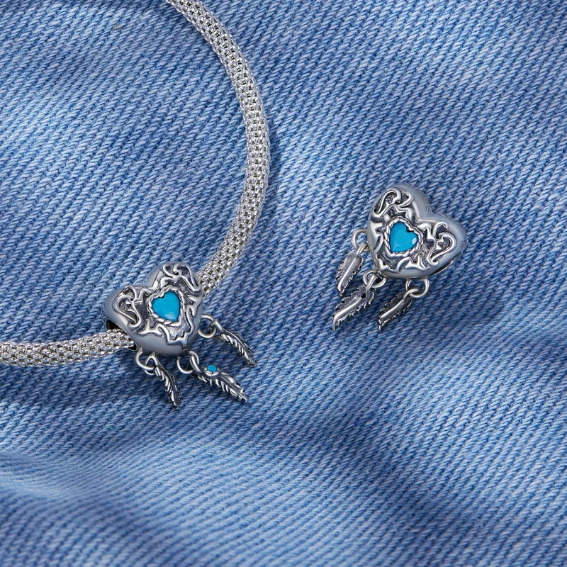 (Bild für) Pandora Stil Retro-Traumfänger-Anhänger - SCC2567 - Ansicht 4