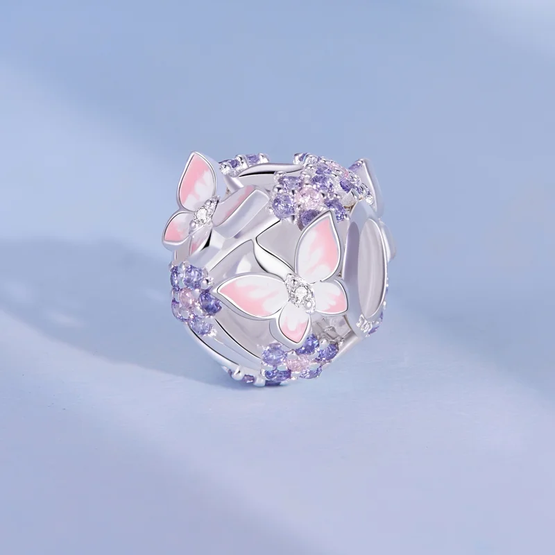 (Bild für) Pandora-Stil Schmetterling Zirkon Charm - SCC2463 - Ansicht 2