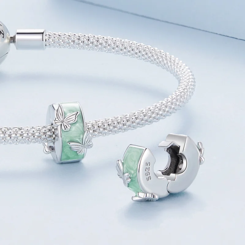 (Bild für) Pandora-Stil Schmetterlingsclip - BSC840 - Ansicht 4