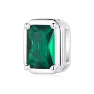 (Bild für) Pandora-Stil Smaragd-Clip - BSX005