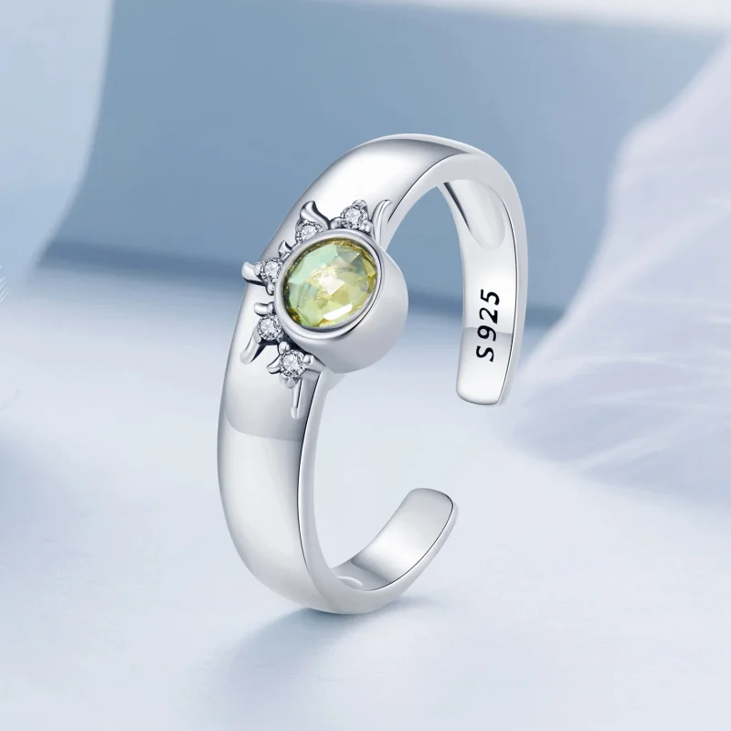 (Bild für) Pandora-Stil Sonne, Mond und Sterne Paaröffnungsring - BSR491-E - Ansicht 2