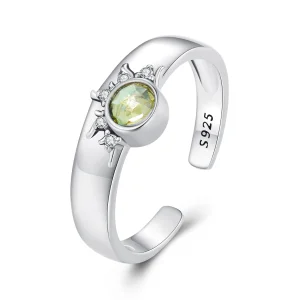 (Bild für) Pandora-Stil Sonne, Mond und Sterne Paaröffnungsring - BSR491-E