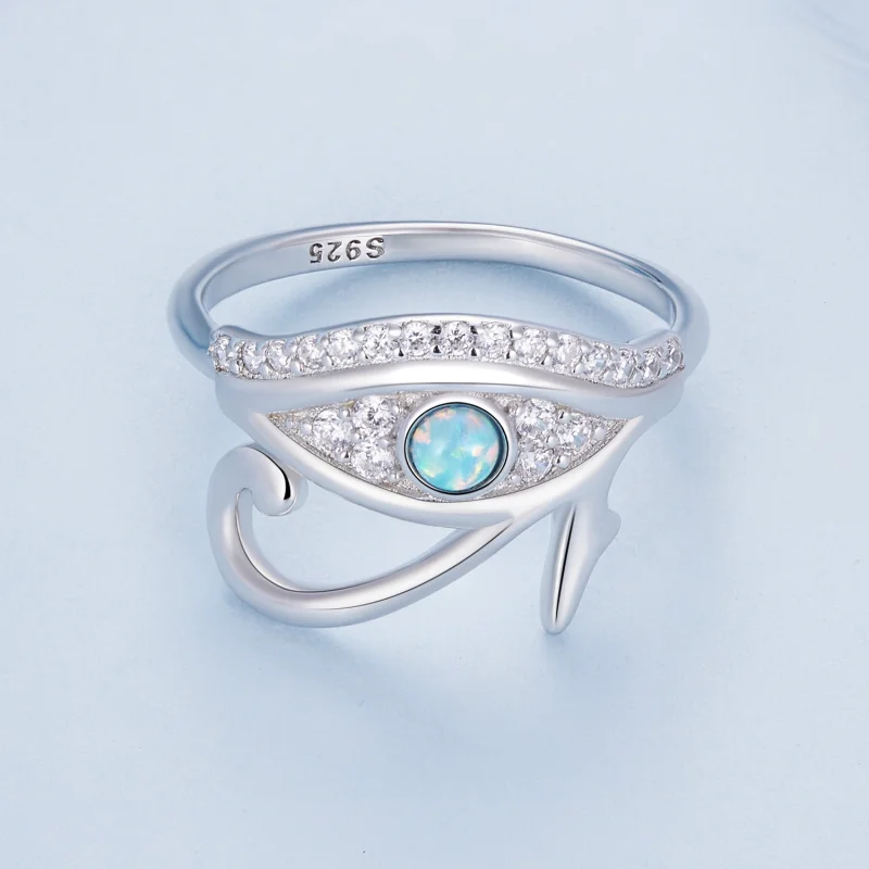 (Bild für) Pandora-Stil Zircon-Auge-des-Horus-Ring - BSR403 - Ansicht 3