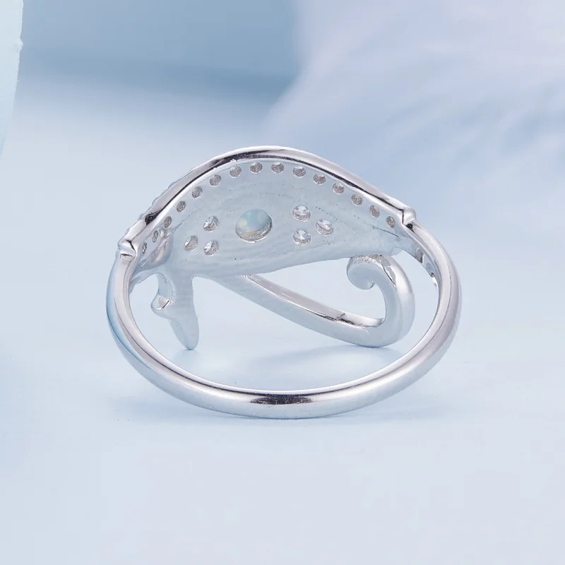 (Bild für) Pandora-Stil Zircon-Auge-des-Horus-Ring - BSR403 - Ansicht 4