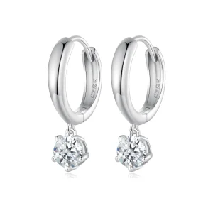 (Bild für) Pandora Style 0,5 Ct Moissanit-Ohrringe mit Halo-Fassung (Zwei Zertifikate) - MSE040