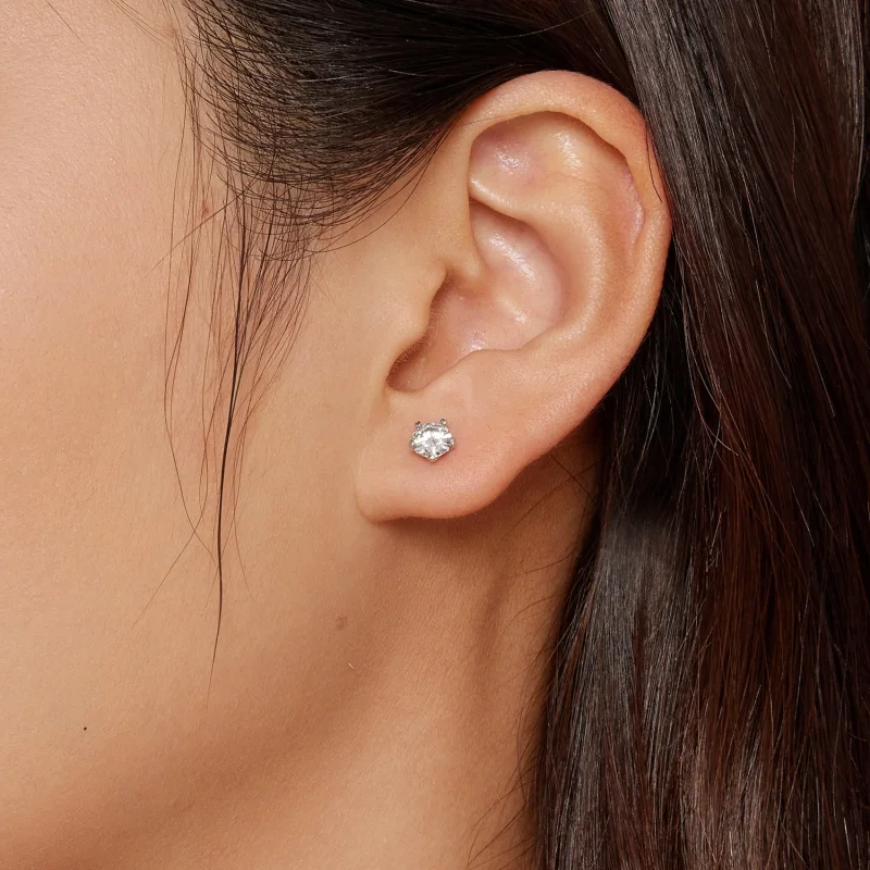 (Bild für) Pandora Style 0,5 Ct Moissanit-Stecker - MSE024-S - Ansicht 3