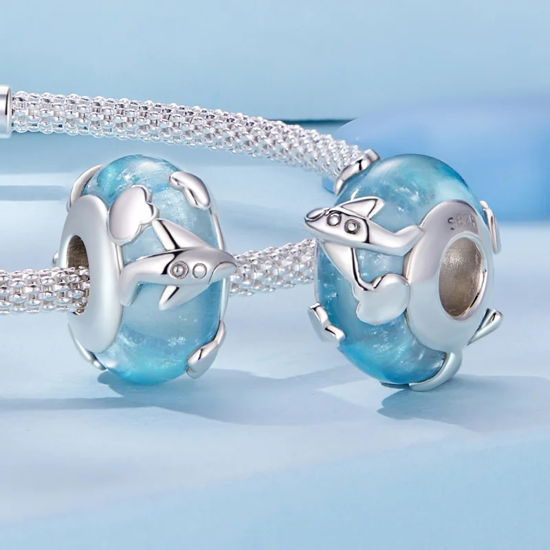(Bild für) Pandora Style Aircraft Glazed Charm - SCC2482 - Ansicht 4