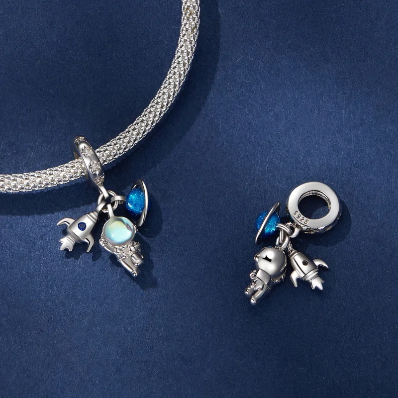 (Bild für) Pandora Style Astronaut Anhänger - BSC791 - Ansicht 4