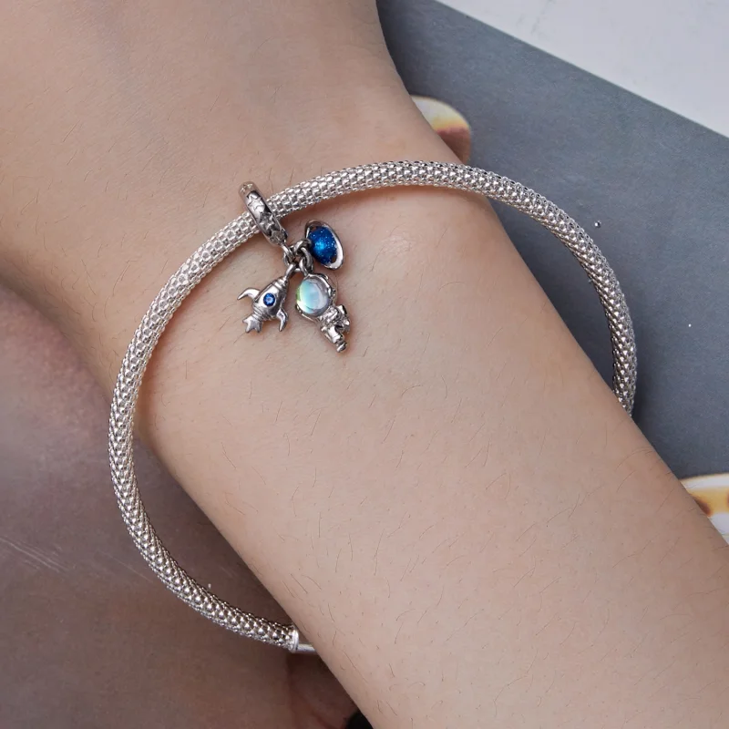 (Bild für) Pandora Style Astronaut Anhänger - BSC791 - Ansicht 5