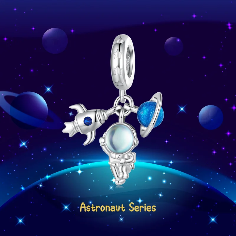 (Bild für) Pandora Style Astronaut Anhänger - BSC791 - Ansicht 6