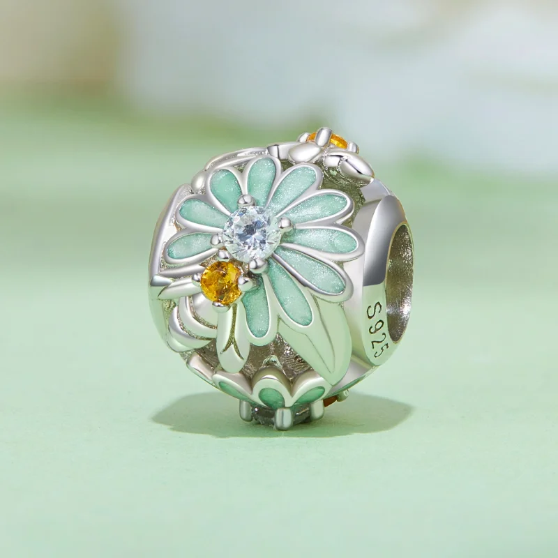 (Bild für) Pandora Style Bee Daisy Charm - BSC895 - Ansicht 2