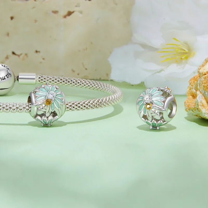 (Bild für) Pandora Style Bee Daisy Charm - BSC895 - Ansicht 4
