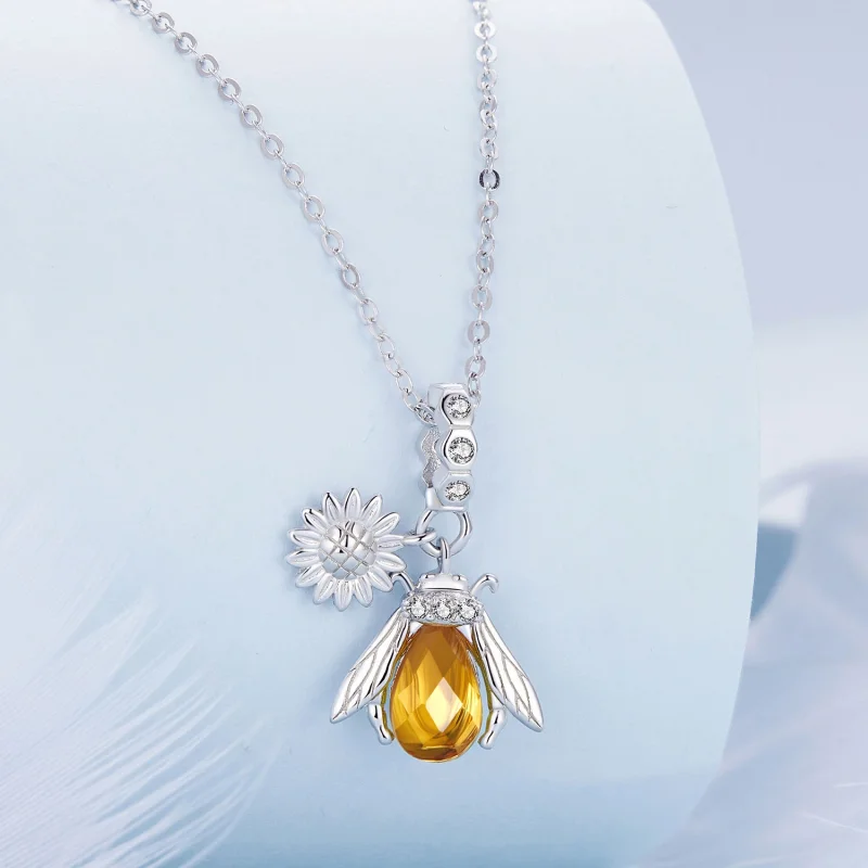 (Bild für) Pandora Style Bee Daisy Halskette - BSN356 - Ansicht 2
