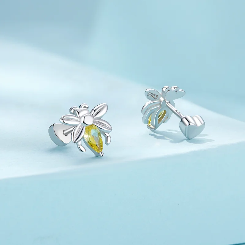 (Bild für) Pandora Style Bee Two Wear Stecker Ohrringe - SCE1580 - Ansicht 2