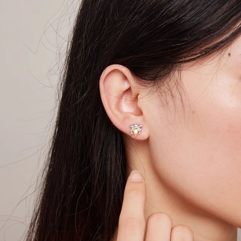 (Bild für) Pandora Style Bee Two Wear Stecker Ohrringe - SCE1580 - Ansicht 6