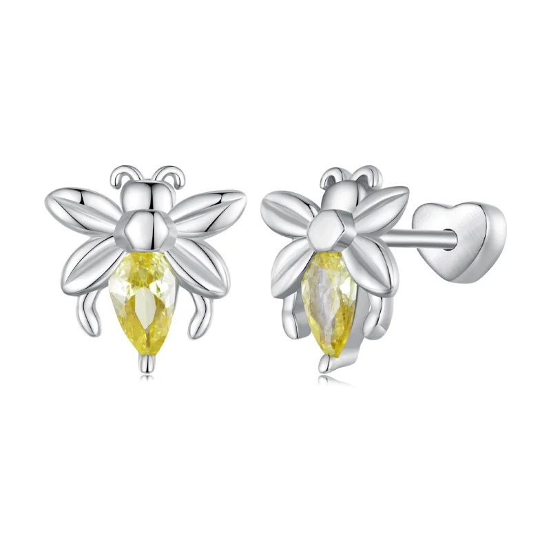 (Bild für) Pandora Style Bee Two Wear Stecker Ohrringe - SCE1580 - Ansicht 8