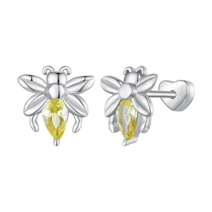(Bild für) Pandora Style Bee Two Wear Stecker Ohrringe - SCE1580