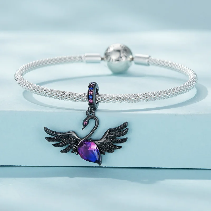 (Bild für) Pandora Style Black Swan Anhänger - SCC2490 - Ansicht 3