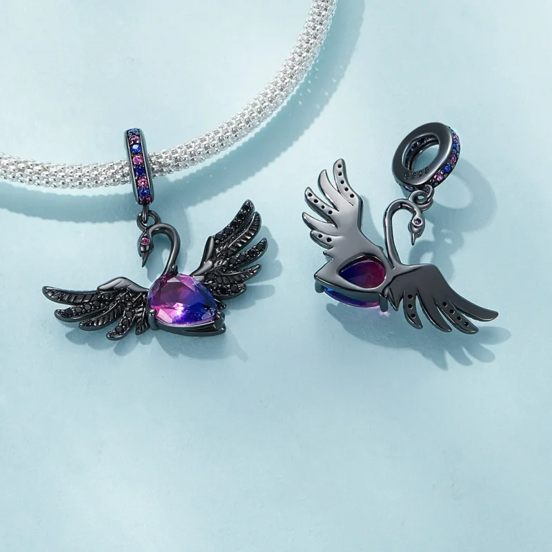 (Bild für) Pandora Style Black Swan Anhänger - SCC2490 - Ansicht 4