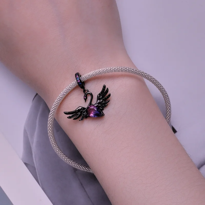 (Bild für) Pandora Style Black Swan Anhänger - SCC2490 - Ansicht 5