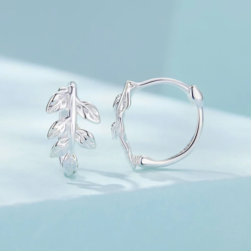 (Bild für) Pandora Style Blatt-Reifohrringe - SCE1660 - Ansicht 2