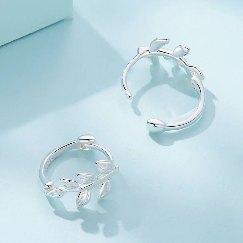 (Bild für) Pandora Style Blatt-Reifohrringe - SCE1660 - Ansicht 4