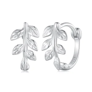 (Bild für) Pandora Style Blatt-Reifohrringe - SCE1660