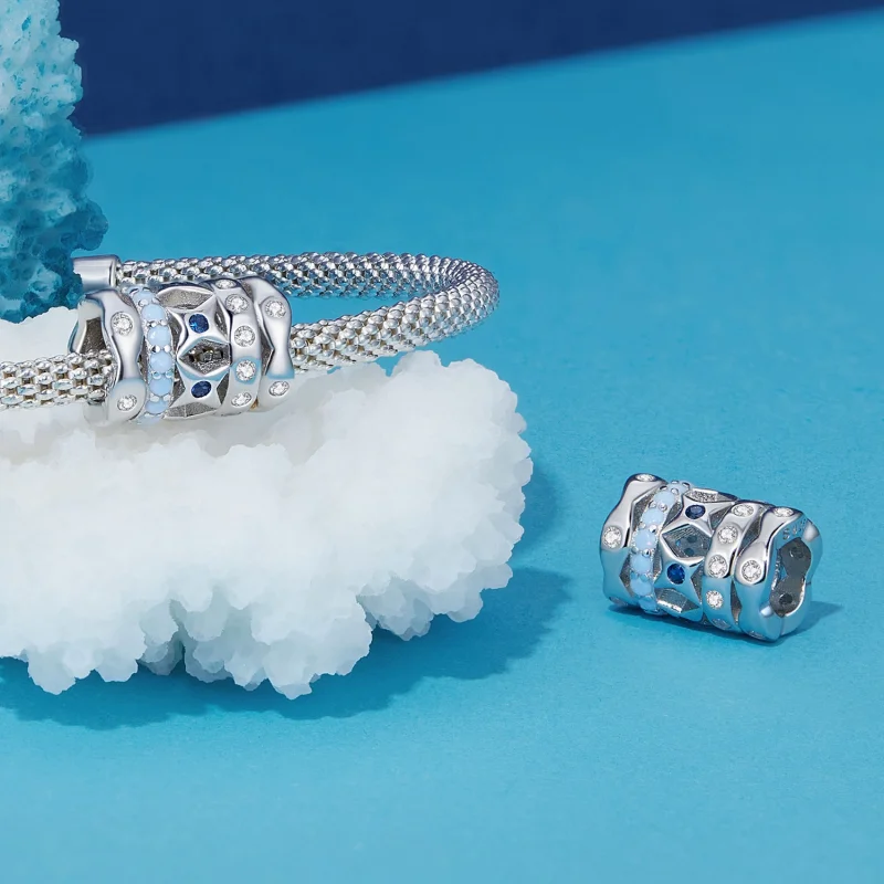 (Bild für) Pandora Style Blauer Stern Charm - BSC919 - Ansicht 4