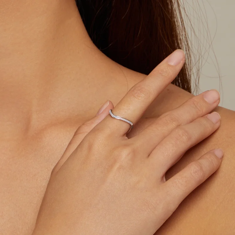 (Bild für) Pandora Style Blauer Wunschknochenring - SCR945-LB - Ansicht 4